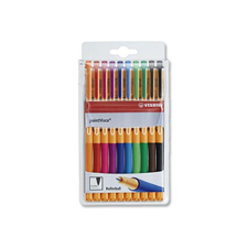 STABILO Rollertoll készlet, 0,5 mm, STABILO "PointVisco", 10 különböző szín toll