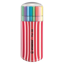 STABILO Rostirón készlet, 1 mm, piros tok, STABILO "Pen 68 Zebrui", 20 különböző szín filctoll, marker
