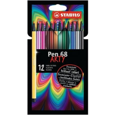 STABILO Rostirón készlet, 1 mm, STABILO "Pen 68 ARTY", 12 különböző szín ceruza
