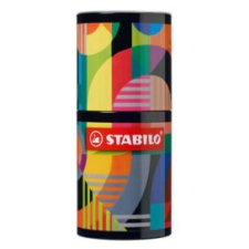 STABILO Rostirón készlet, hengeres fém doboz, 1 mm, STABILO "Pen 68 ARTY", 45 különböző szín filctoll, marker