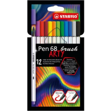 STABILO Rostirón készlet, STABILO Pen 68 brush ARTY, 10 különböző szín (TST56810) filctoll, marker