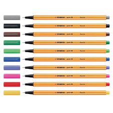 STABILO Rostirón, tűfilc 0,4mm, STABILO Point 88 fekete filctoll, marker