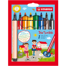 STABILO Stabilo Trio Scribbi rugós hegyű filctoll készlet 8 db-os filctoll, marker