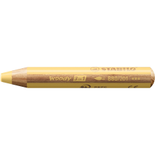 STABILO Színes ceruza, kerek, vastag, stabilo "woody 3 in 1 pastel", pasztell sárga színes ceruza