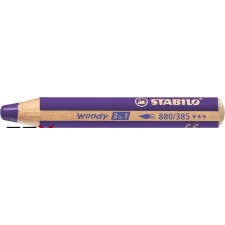 STABILO Színes ceruza, kerek, vastag, STABILO &quot;Woody 3 in 1&quot;, viola színes ceruza