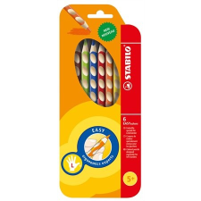 STABILO Színes ceruza készlet, háromszögletű, balkezes,  "EasyColours", 6 különböző szín színes ceruza