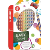 STABILO Színes ceruza készlet, háromszögletű, jobbkezes, STABILO "EasyColours", 12 különböző szín