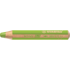 STABILO Színes ceruza STABILO Woody 3in1 hengeres vastag világoszöld színes ceruza
