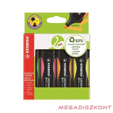 STABILO Szövegkiemelő GREEN BOSS 4db-os készlet filctoll, marker