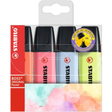 STABILO Szövegkiemelő készlet, 2-5 mm, STABILO BOSS original Pastel3, 4 különböző szín (TST7043) filctoll, marker