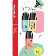 STABILO Szövegkiemelő, készlet, , "Boss Mini Pastellove", 3 különböző szín filctoll, marker