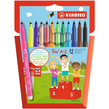 STABILO : Trio A-Z színes filctoll szett 12db-os filctoll, marker