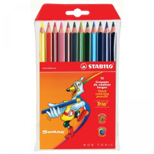 STABILO TRIO háromszögletű vastag színes ceruza készlet 12 szín (203/12) színes ceruza