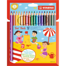 STABILO TRIO háromszögletű vastag színes ceruza készlet 18 szín (203/18-01) színes ceruza