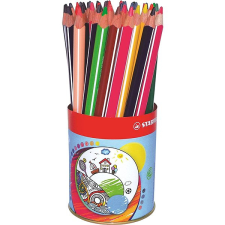 STABILO Trio thick - 38 db-os kiszerelésű fémdoboz - 12 különböző szín színes ceruza