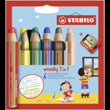  STABILO woody 3 az 1-ben 6 db tok hegyezővel (4006381346900) ceruza