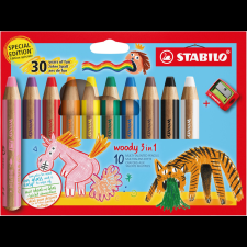 STABILO woody 3in1 Anniversary Edition - hegyezővel, 10 db (4006381618755) ceruza