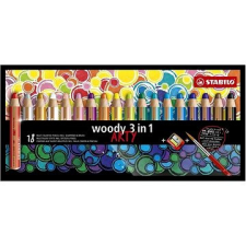 STABILO Woody ARTY 3 in 1 - 18-féle szín színes ceruza