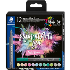 STAEDTLER 371 Brush marker Pastel, 12 szín filctoll, marker