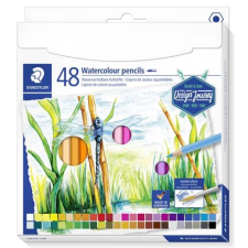 STAEDTLER Akvarell ceruza készlet, hatszögletű, STAEDTLER "Design Journey", 48 különböző szín ceruza