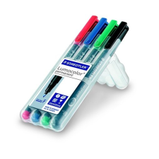 STAEDTLER Alkoholos marker készlet, OHP, 0,6 mm,  "Lumocolor 318 F", 4 különböző szín filctoll, marker