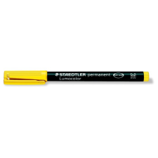 STAEDTLER Alkoholos marker, OHP, 1 mm, STAEDTLER "Lumocolor 317 M", sárga filctoll, marker