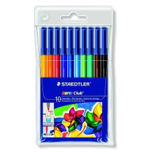 STAEDTLER Filctoll készlet, 1 mm, kimosható, STAEDTLER &quot;Noris Club&quot;, 10 különböző szín filctoll, marker