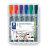 STAEDTLER Flipchart marker készlet, 2 mm, kúpos, STAEDTLER "Lumocolor 356", 6 különböző szín