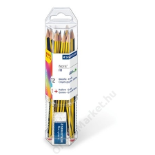 STAEDTLER Grafitceruza készlet, ajándék radírral, HB, hatszögletű, STAEDTLER Noris (TS61120P1) ceruza