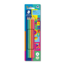 STAEDTLER Grafitceruza készlet, HB, háromszögletű, STAEDTLER Noris® 118 Happy (TS118BK4HA) ceruza