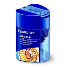 STAEDTLER Hegyező, kétlyukú, tartályos, STAEDTLER "Noris 512 F", kék hegyező