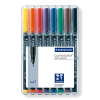 STAEDTLER Lumocolor 318 F 0.6 mm Alkoholos marker készlet - 8 különböző szín
