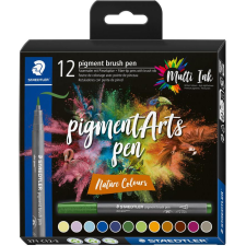 STAEDTLER MultiInk Pigment Arts brush pen 12er-Set Nature retail (371 C12-3) filctoll, marker
