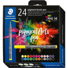 STAEDTLER MultiInk Pigment Arts Ecsetirón készlet - Vegyes színek (24 db / csomag) filctoll, marker