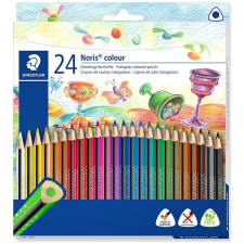 STAEDTLER "Noris Colour" Színes ceruzák, 24 szín, háromszög alakú színes ceruza