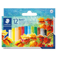 STAEDTLER Olajpasztell kréta, STAEDTLER "Noris 241", 12 különböző szín pasztellkréta