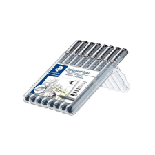 STAEDTLER Pigment Liner 308 Tusfilc készlet - Fekete ( 8 db / csomag) filctoll, marker