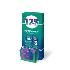 STAEDTLER Radír display, STAEDTLER  Mars® Plastic 526, 125 years , kék-zöld-lila radír
