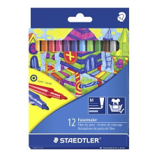 STAEDTLER Rostirón készlet, 1 mm, , 12 különböző szín filctoll, marker