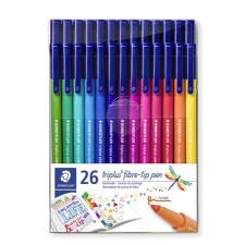 STAEDTLER Rostirón készlet, 1 mm, staedtler &quot;triplus 323&quot; 26 különböző szín 323 tb26 filctoll, marker