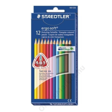 STAEDTLER Színes ceruza készlet, háromszögletű, STAEDTLER Ergo Soft, 12 különböző szín (TS157C12) színes ceruza