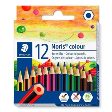 STAEDTLER Színes ceruza készlet, hatszögletû, félhosszú, STAEDTLER "Noris Colour 185", 12... színes ceruza