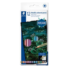 STAEDTLER Színes ceruza készlet, hatszögletű, "146M", 12 különböző metál szín (TS146MC12) (TS146MC12) ceruza