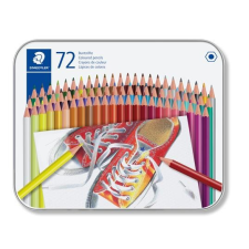 STAEDTLER Színes ceruza készlet, hatszögletű, fém dobozban, staedtler &quot;175&quot;, 72 különböző szín színes ceruza
