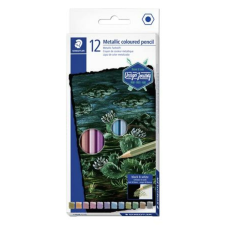 STAEDTLER Színes ceruza készlet, hatszögletű, STAEDTLER® 146M, 12 különböző metál szín (TS146MC12) színes ceruza