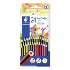 STAEDTLER Színes ceruza készlet, hatszögletű, STAEDTLER "Noris Colour 185", 24 különböző szín színes ceruza