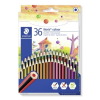 STAEDTLER Színes ceruza készlet, hatszögletű, staedtler "noris colour 185", 36 különböző szín