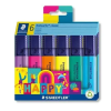 STAEDTLER Szövegkiemelő készlet, 1-5 mm, STAEDTLER "Textsurfer® classic 364 C Happy", 6 különböző szín