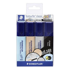 STAEDTLER Szövegkiemelő készlet, 1-5 mm,  "Textsurfer Classic Pastel", 4 különböző szín filctoll, marker