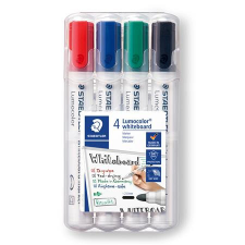 STAEDTLER Táblamarker készlet, 2 mm, kúpos, STAEDTLER &quot;Lumocolor® 351&quot;, 4 különböző szín filctoll, marker
